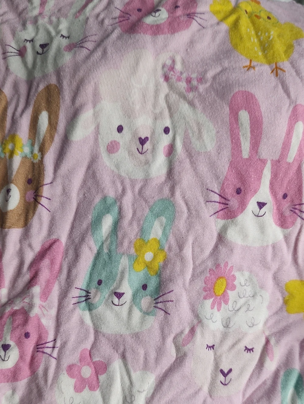 Little Sleepies Pink Easter Bunny Chick Bamboo Pajama Set Size 12-18 Months